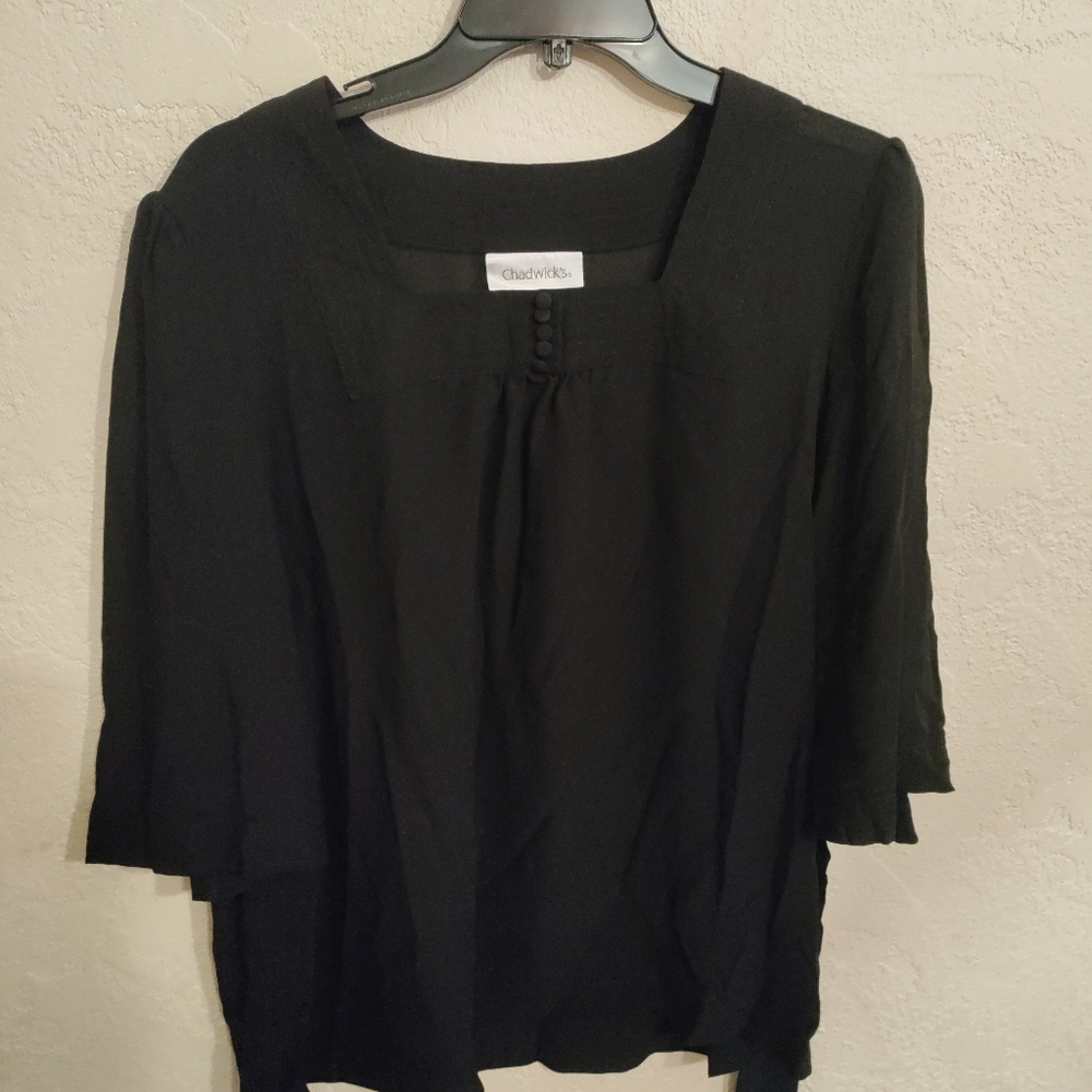 Chadwicks Black Women's Blouse Size 14